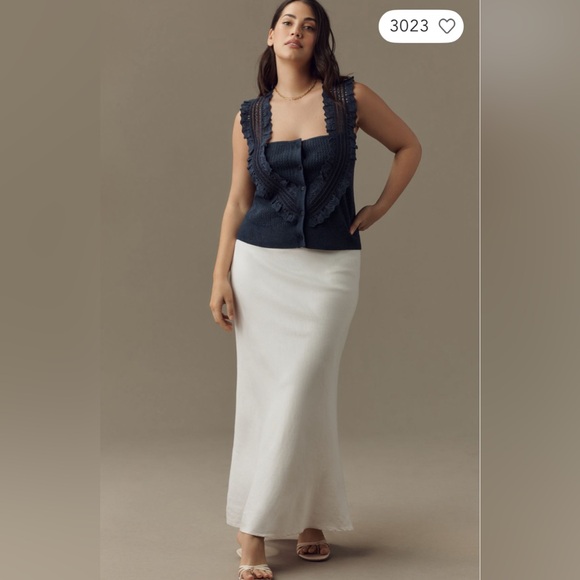 ✨Anthropologie Crafted Bib Sweater Tank Sz XL - Picture 4 of 10